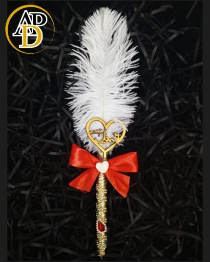 OffWhite & Mahroon Bow Nikkah Pen